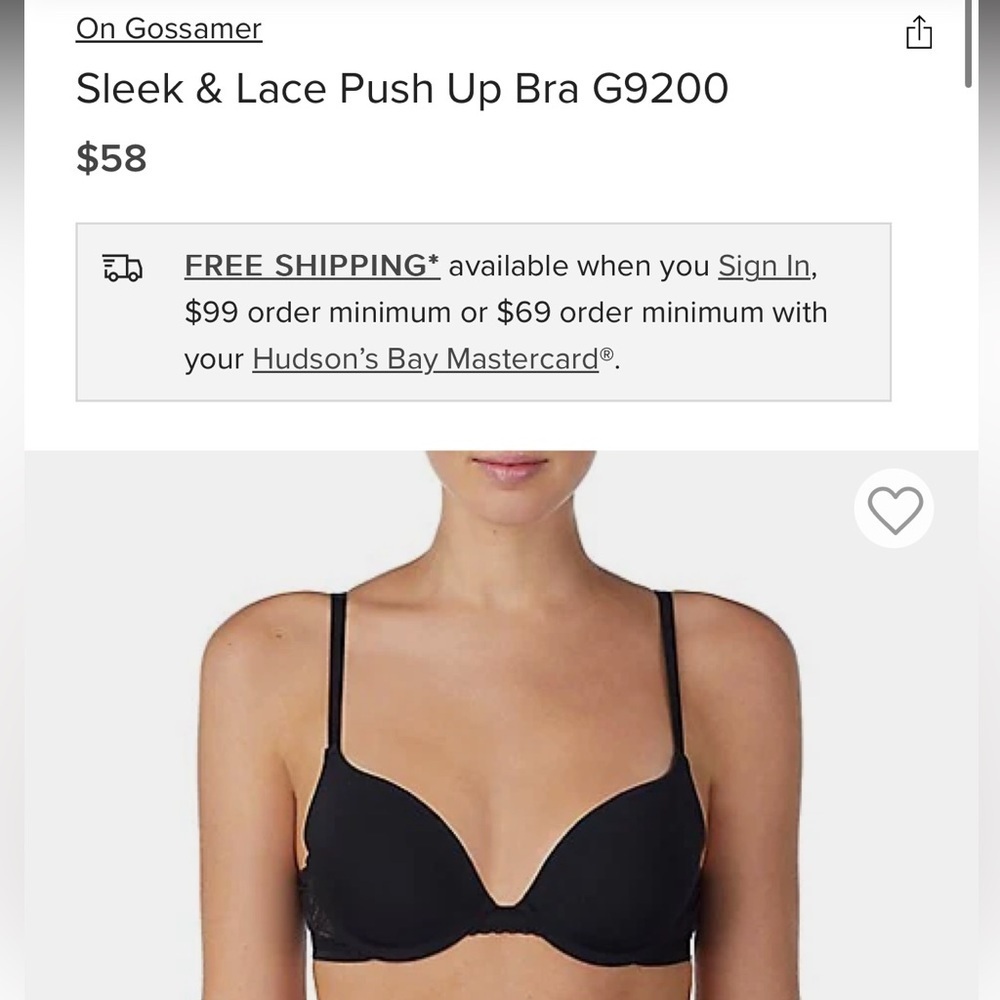 On Gossamer
Sleek & Lace Push Up Bra G9200